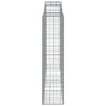 vidaXL Oblúkový gabionový kôš 300x50x200/220 cm pozinkované železo – Obrázok 4