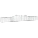 vidaXL Oblúkový gabionový kôš 400x30x40/60 cm pozinkované železo – Obrázok 2