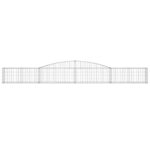 vidaXL Oblúkový gabionový kôš 400x30x40/60 cm pozinkované železo – Obrázok 3