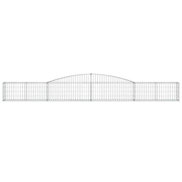 vidaXL Oblúkový gabionový kôš 400x30x40/60 cm pozinkované železo – Obrázok 3