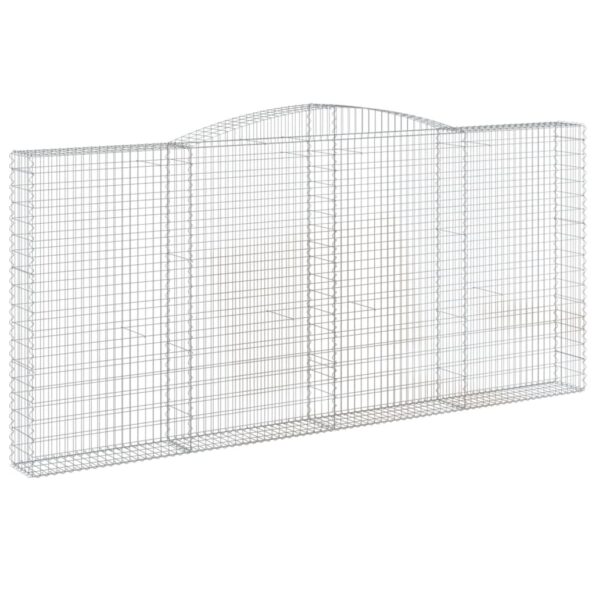 VXL8720845651923_a_en_hd_1.jpg vidaXL Oblúkový gabionový kôš 400x30x180/200 cm pozinkované železo – Obrázok 2