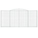 vidaXL Oblúkový gabionový kôš 400x30x180/200 cm pozinkované železo – Obrázok 3