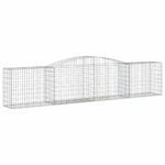 vidaXL Oblúkový gabionový kôš 400x50x80/100 cm pozinkované železo – Obrázok 2