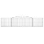 vidaXL Oblúkový gabionový kôš 400x50x80/100 cm pozinkované železo – Obrázok 3