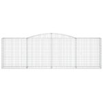 vidaXL Oblúkový gabionový kôš 400x50x120/140 cm pozinkované železo – Obrázok 3