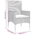 vidaXL 4-dielna záhradná sedacia súprava s vankúšmi čierna polyratan – Obrázok 12