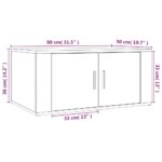 vidaXL Konferenčný stolík biely 80x50x36 cm spracované drevo – Obrázok 9