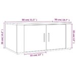 vidaXL Konferenčný stolík hnedý dub 80x50x36 cm spracované drevo – Obrázok 9