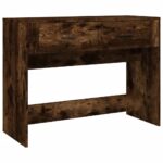 vidaXL Konzolový stolík dymový dub 100x39x75 cm spracované drevo – Obrázok 2