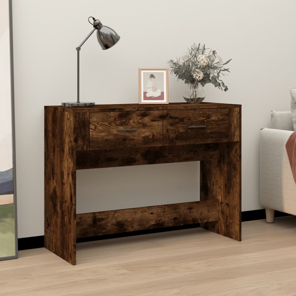 VXL8720845668020_m_en_hd_1.jpg vidaXL Konzolový stolík dymový dub 100x39x75 cm spracované drevo – Obrázok 1