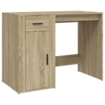vidaXL Stôl dub sonoma 100x49x75 cm spracované drevo – Obrázok 2