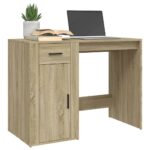 vidaXL Stôl dub sonoma 100x49x75 cm spracované drevo – Obrázok 4