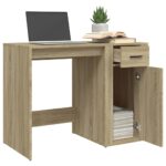 vidaXL Stôl dub sonoma 100x49x75 cm spracované drevo – Obrázok 5