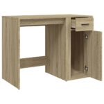 vidaXL Stôl dub sonoma 100x49x75 cm spracované drevo – Obrázok 7