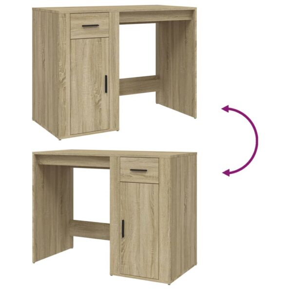 vidaXL Stôl dub sonoma 100x49x75 cm spracované drevo – Obrázok 9