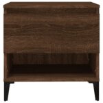 vidaXL Bočný stolík hnedý dub 50x46x50 cm spracované drevo – Obrázok 6