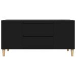 vidaXL TV skrinka čierna 102x44,5x50 cm spracované drevo – Obrázok 7