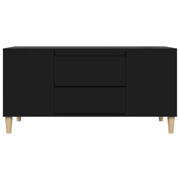 vidaXL TV skrinka čierna 102x44,5x50 cm spracované drevo – Obrázok 7
