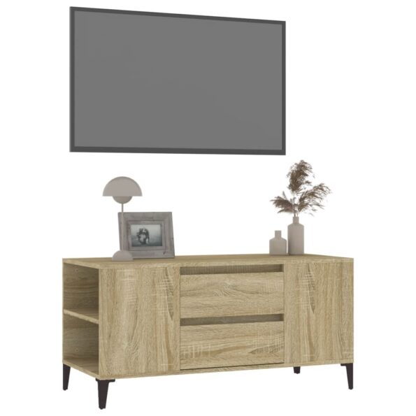 vidaXL TV skrinka dub sonoma 102x44,5x50 cm spracované drevo – Obrázok 4