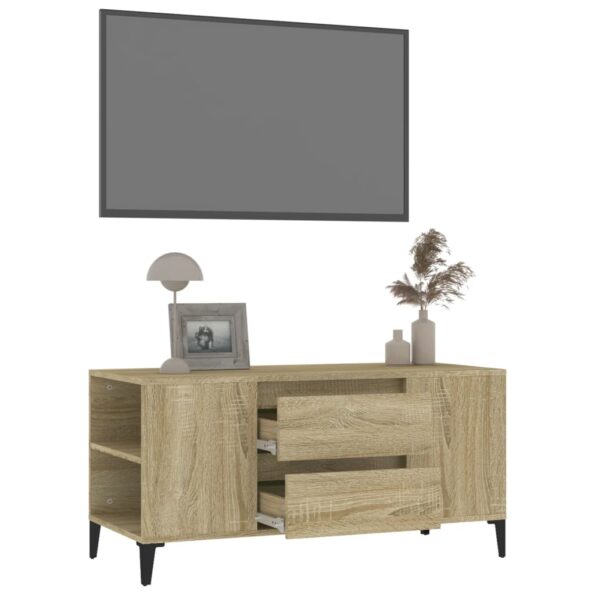 vidaXL TV skrinka dub sonoma 102x44,5x50 cm spracované drevo – Obrázok 5