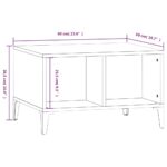 vidaXL Konferenčný stolík hnedý dub 60x50x36,5 cm spracované drevo – Obrázok 8