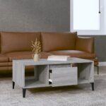 vidaXL Konferenčný stolík sivý dub sonoma 90x50x36,5 spracované drevo – Obrázok 3