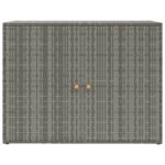 vidaXL Záhradná úložná skriňa šedá 100x55,5x80 cm polyratan – Obrázok 4
