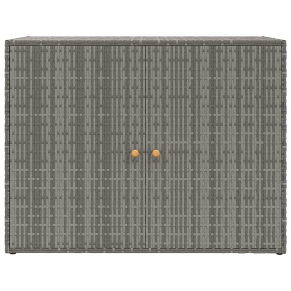 vidaXL Záhradná úložná skriňa šedá 100x55,5x80 cm polyratan – Obrázok 4