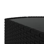 vidaXL 4-dielna záhradná sedacia súprava s vankúšmi čierna polyratan – Obrázok 9