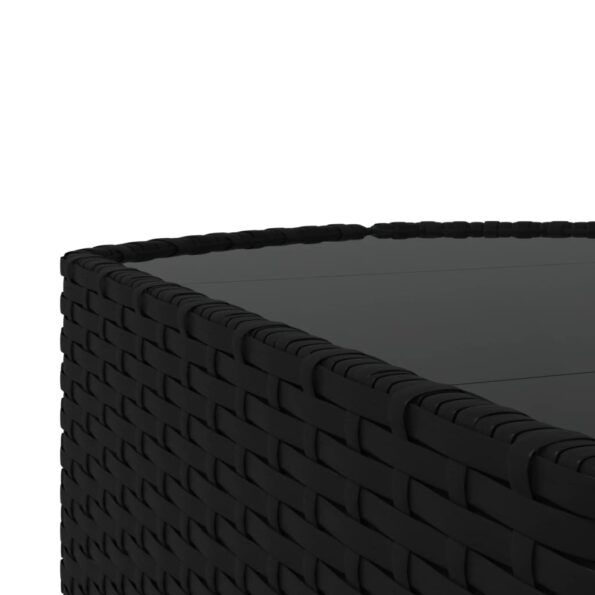 vidaXL 4-dielna záhradná sedacia súprava s vankúšmi čierna polyratan – Obrázok 9