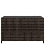 vidaXL Štvorcový záhr. konferenčný stolík hnedý 50x50x30 cm polyratan – Obrázok 3