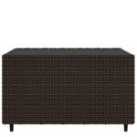 vidaXL Štvorcový záhr. konferenčný stolík hnedý 50x50x30 cm polyratan – Obrázok 4