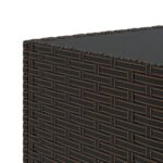 vidaXL Štvorcový záhr. konferenčný stolík hnedý 50x50x30 cm polyratan – Obrázok 5