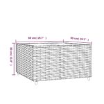 vidaXL Štvorcový záhr. konferenčný stolík hnedý 50x50x30 cm polyratan – Obrázok 6