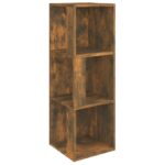 vidaXL Rohová skrinka dymový dub 33x33x100 cm spracované drevo – Obrázok 2