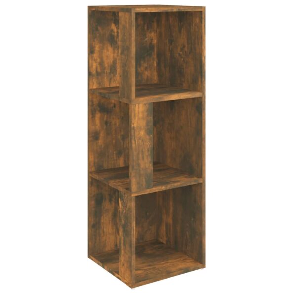 vidaXL Rohová skrinka dymový dub 33x33x100 cm spracované drevo – Obrázok 2