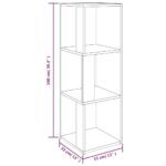 vidaXL Rohová skrinka dymový dub 33x33x100 cm spracované drevo – Obrázok 8