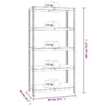 vidaXL 5-vrstvové police 4 ks antracitové oceľ a spracované drevo – Obrázok 10