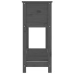 vidaXL Kvetináč s policou sivý 111,5x34,5x81 cm masívna borovica – Obrázok 6