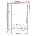 vidaXL Kvetináč s policou sivý 54x54x81 cm masívna borovica – Obrázok 8