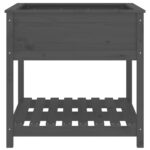 vidaXL Kvetináč s policou sivý 82,5x82,5x81 cm masívna borovica – Obrázok 5
