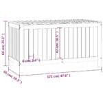 vidaXL Záhradný úložný box medovo-hnedý 121x55x64 cm masívna borovica – Obrázok 10