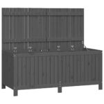 vidaXL Záhradný úložný box sivý 147x68x64 cm masívna borovica – Obrázok 2
