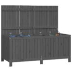 vidaXL Záhradný úložný box sivý 147x68x64 cm masívna borovica – Obrázok 4