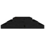 vidaXL Kvetináč čierny 110x110x27 cm borovicový masív – Obrázok 4