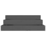 vidaXL Kvetináč sivý 78x78x27 cm borovicový masív – Obrázok 4