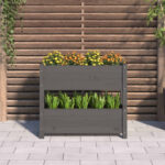 vidaXL Kvetináč sivý 77x25x66 cm borovicový masív – Obrázok 3