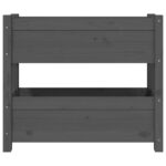 vidaXL Kvetináč sivý 77x25x66 cm borovicový masív – Obrázok 5