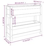 vidaXL Kvetináč sivý 77x25x66 cm borovicový masív – Obrázok 9