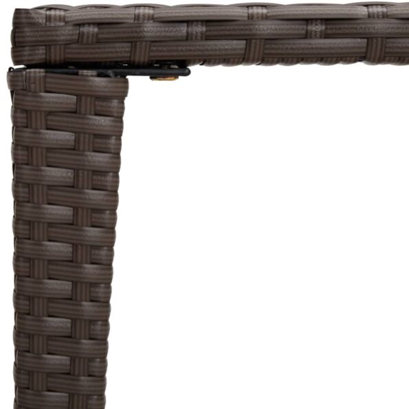 vidaXL Zasúvacie stolíky 3 ks hnedý polyratan – Obrázok 7